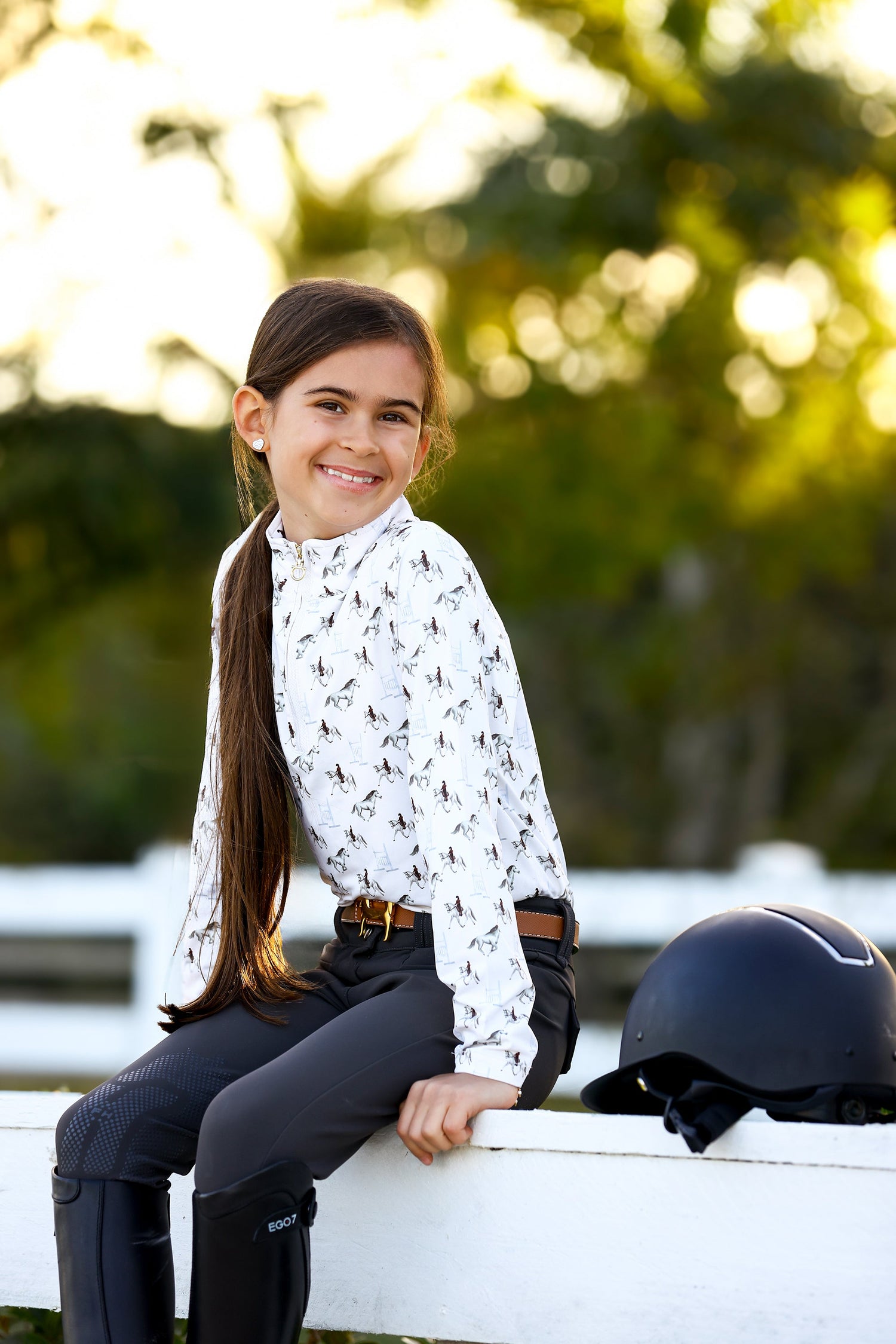 Youth Grey Horse Sun Shirt