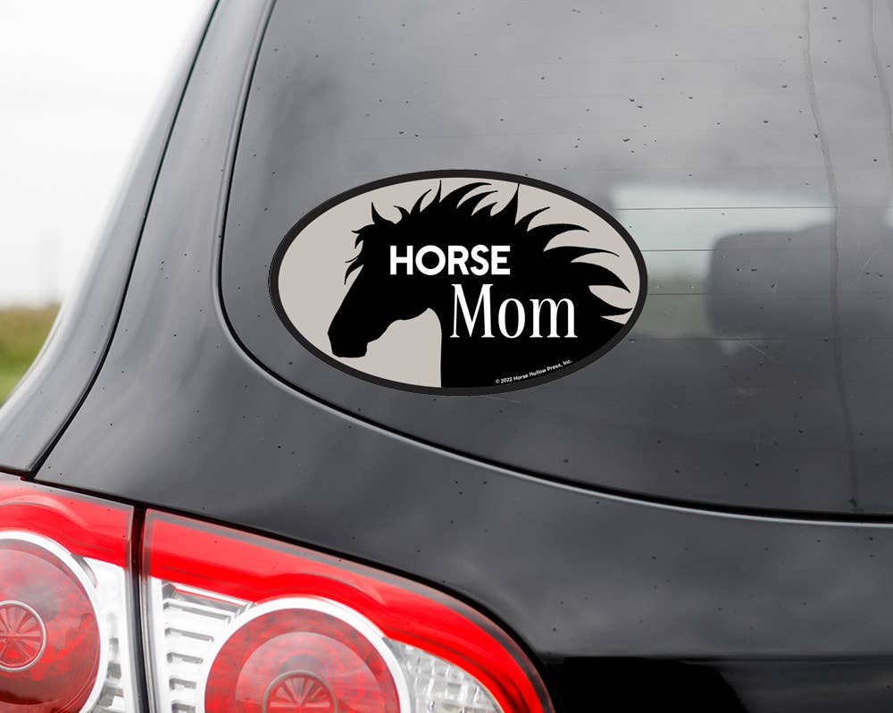 Oval Equestrian Horse Sticker | Horse Mom | WATERPROOF