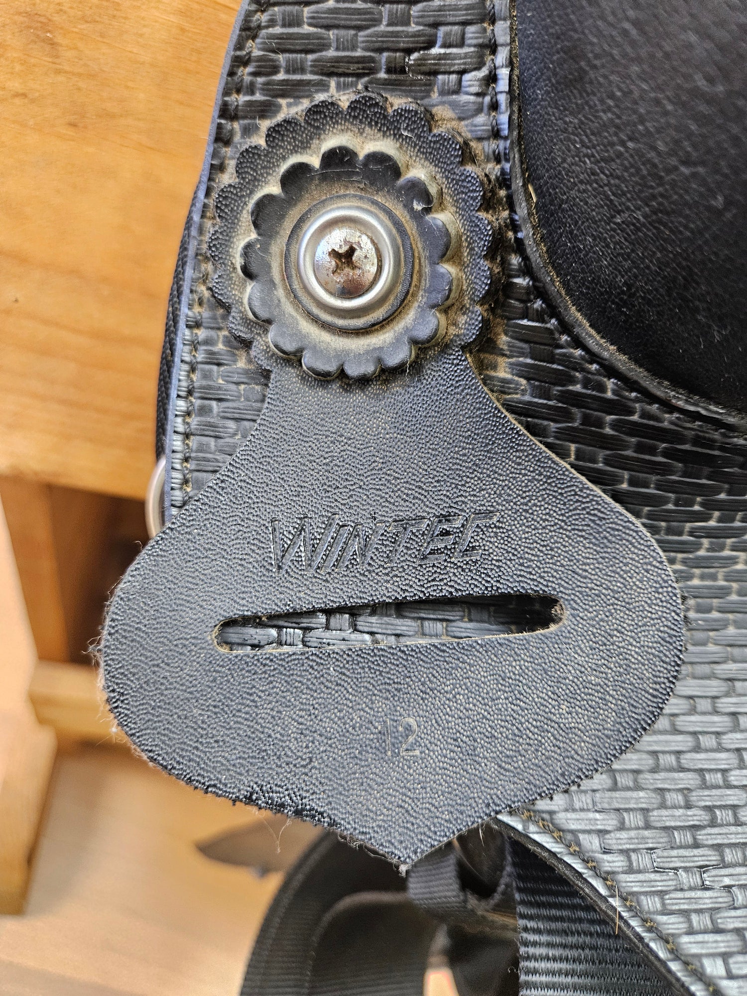 Saddle - Western 12" Children's Wintec black synthetic