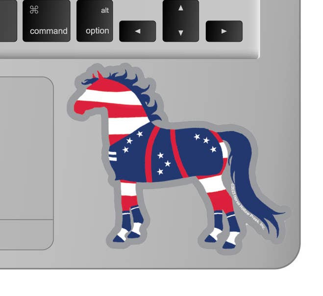 Horse 3" Sticker Waterproof | Patriotic 250 | Cello Sleeved