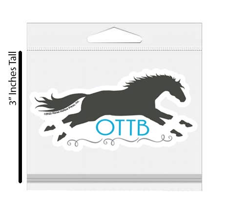 Horse 3" Sticker Waterproof | Thoroughbred | Cello Sleeved