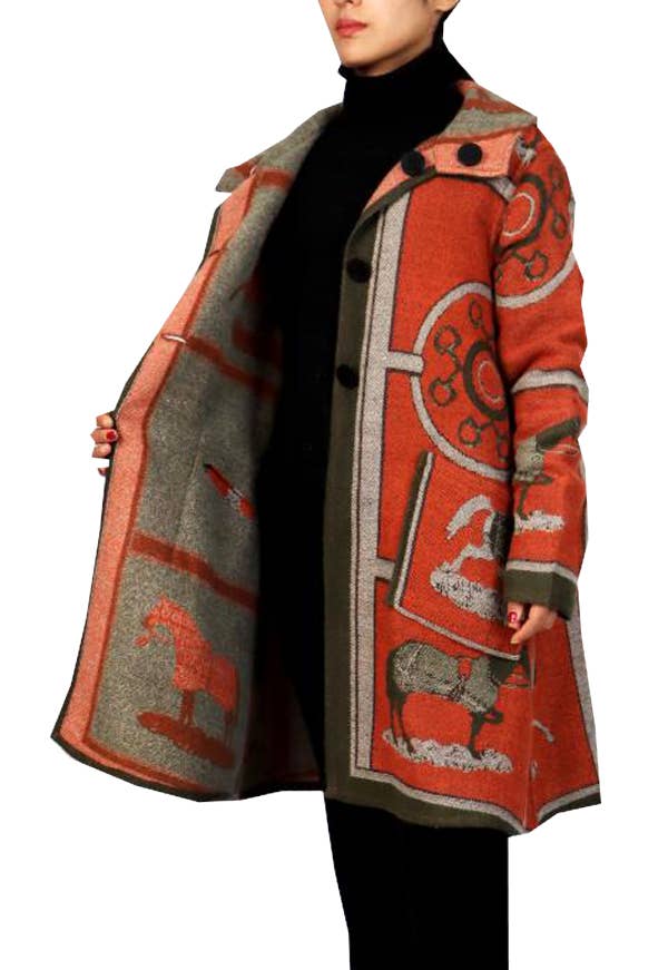 Equestrian Orange Reversible Coat – Gallop Collection