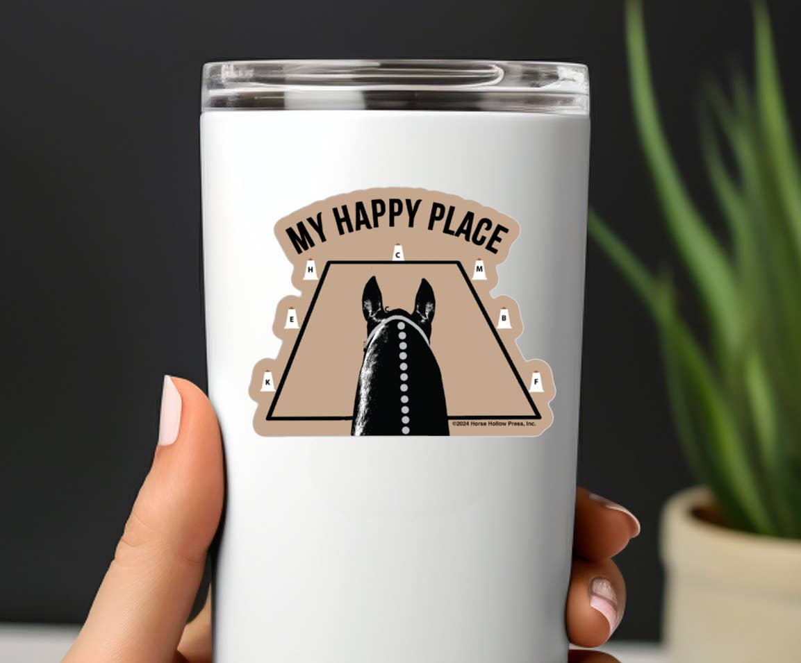 Horse Sticker Waterproof 3" | Dressage | Cello Sleeved