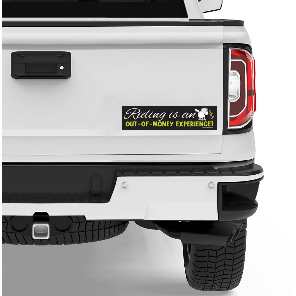 Horse Bumper Sticker Riding is an Out-of-Money Experience