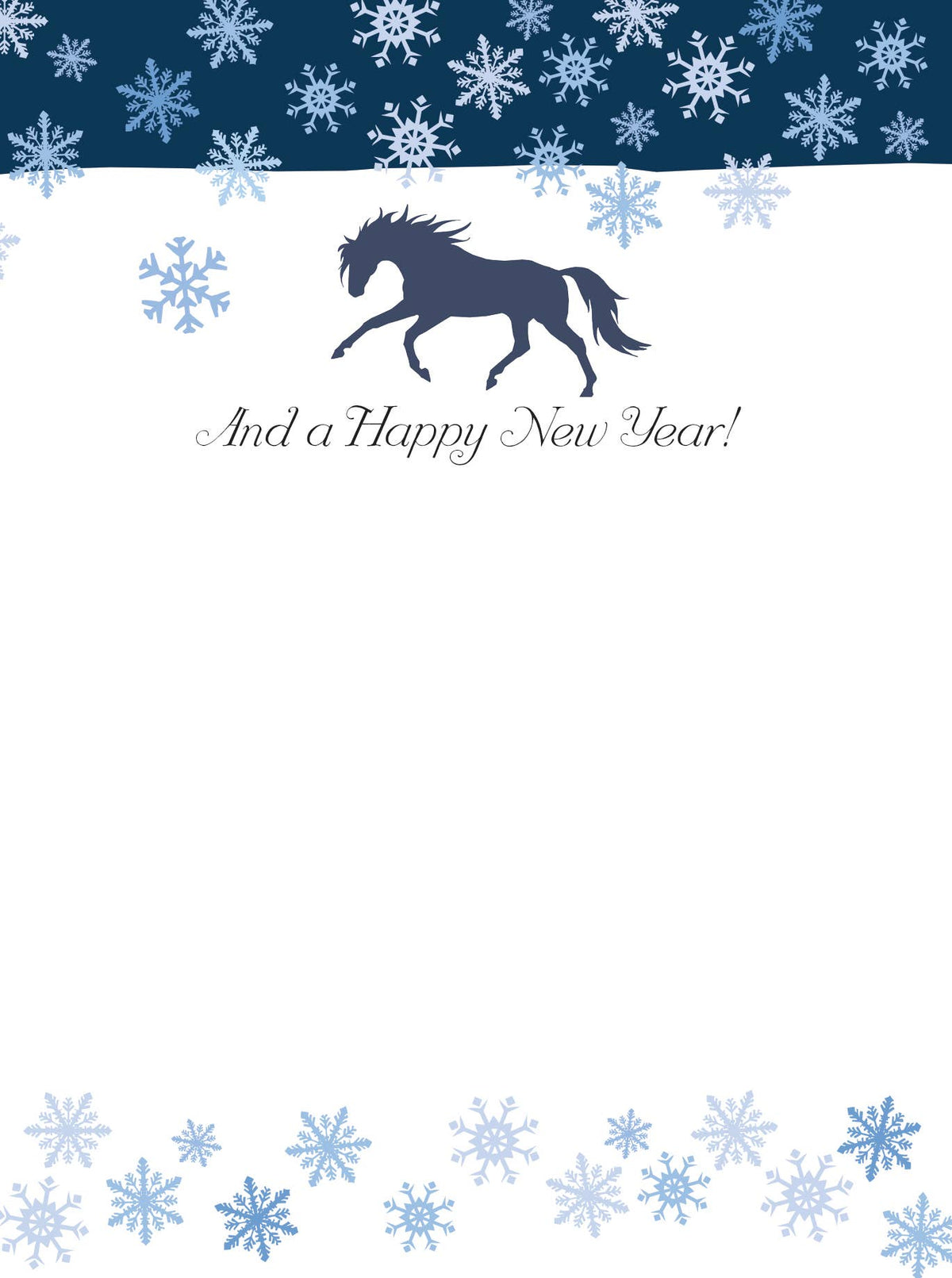 Horse Christmas Card | Horse & Snow | Holiday Greeting Card