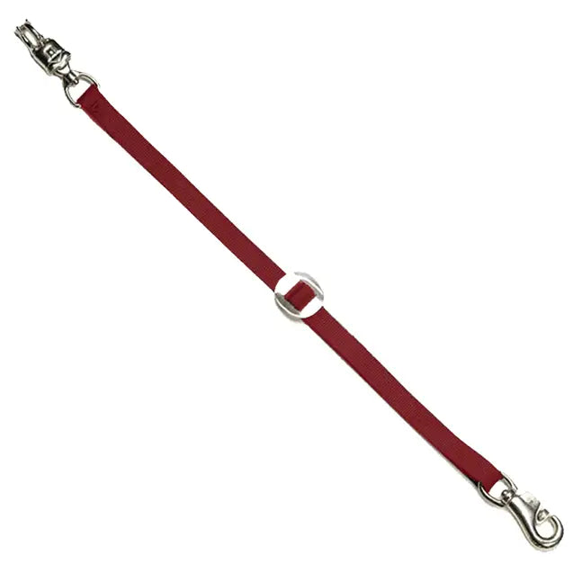 Trailer Ties nickel plated bull snap & Panic Snap 32" long adjustable in RED