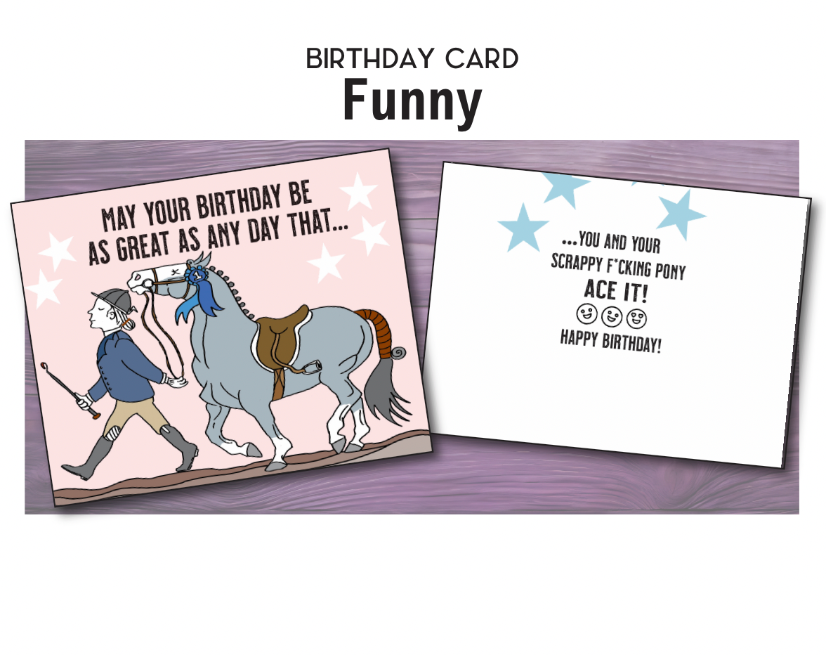 Horse Birthday Card | Scrappy Pony