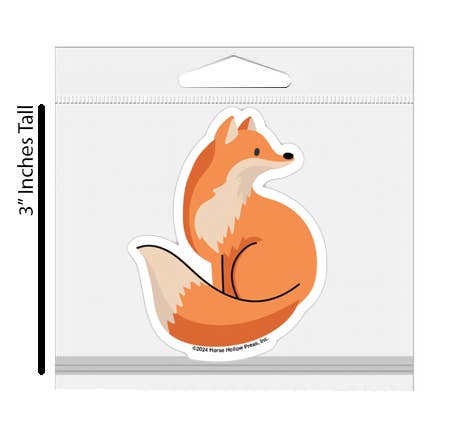 Fox Sticker Waterproof 3" | Fox Black Line | Cello Sleeved