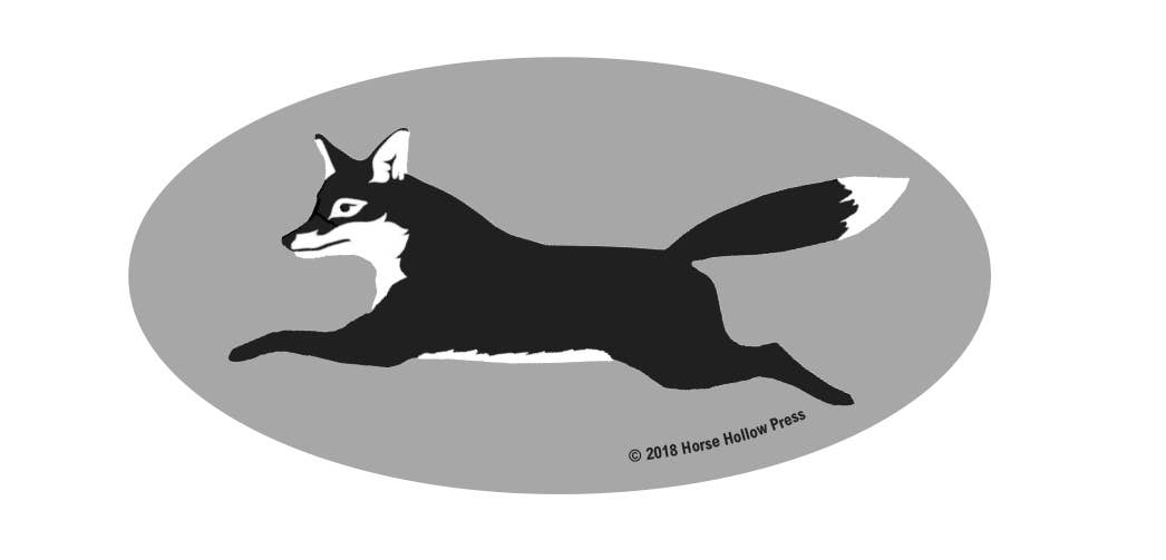Horse Laptop, Cell Phone & Helmet Sticker / Running Fox