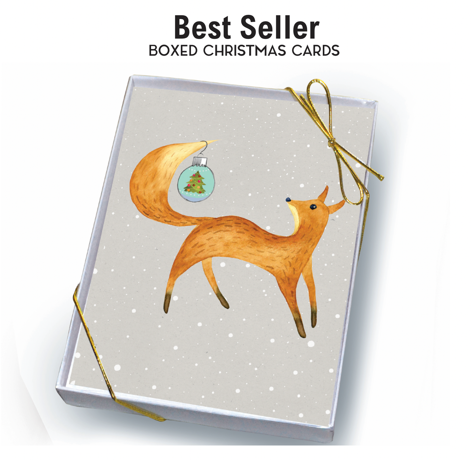 Fox Boxed Christmas Cards | Fox Christmas Ball | 8 Cards