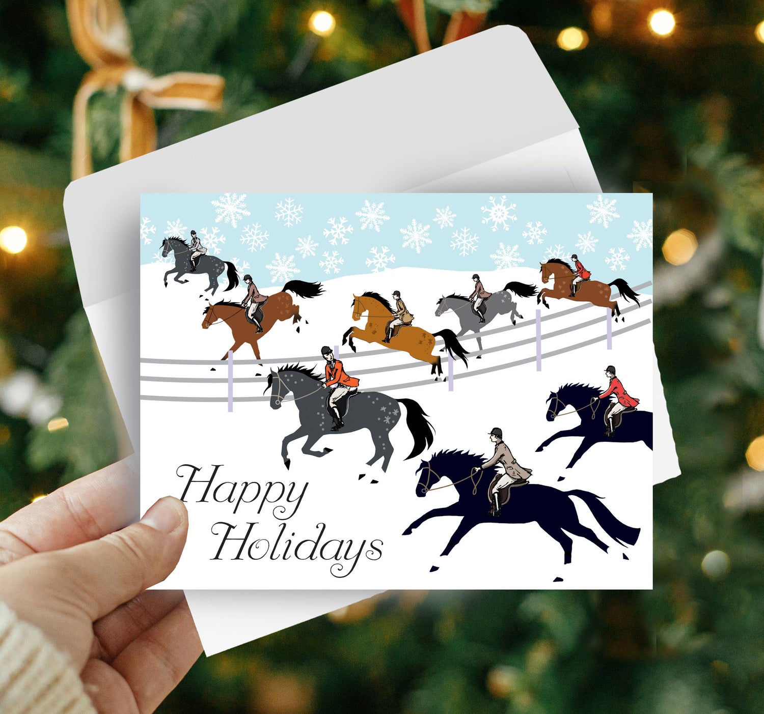 Horse Boxed Christmas Cards / Fox Hunt / 8 Holiday