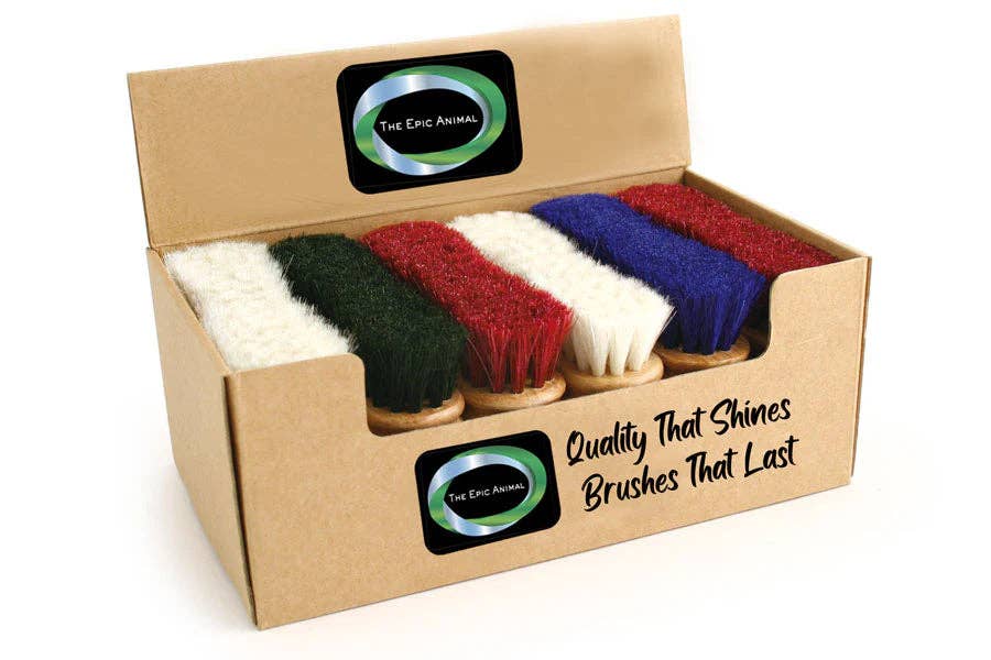 4 1/2" Face Brush Counter Display Variety: Blue, Red, White & Hunter Green