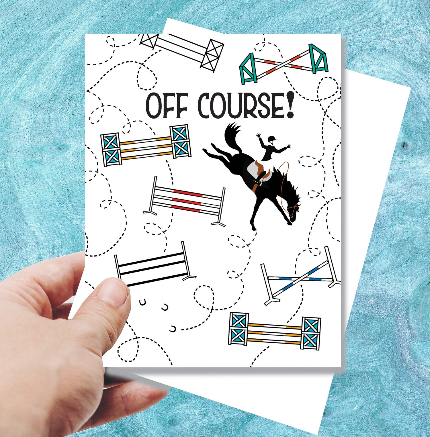 Horse Birthday Card | Off Course | Affordable | Sleeved