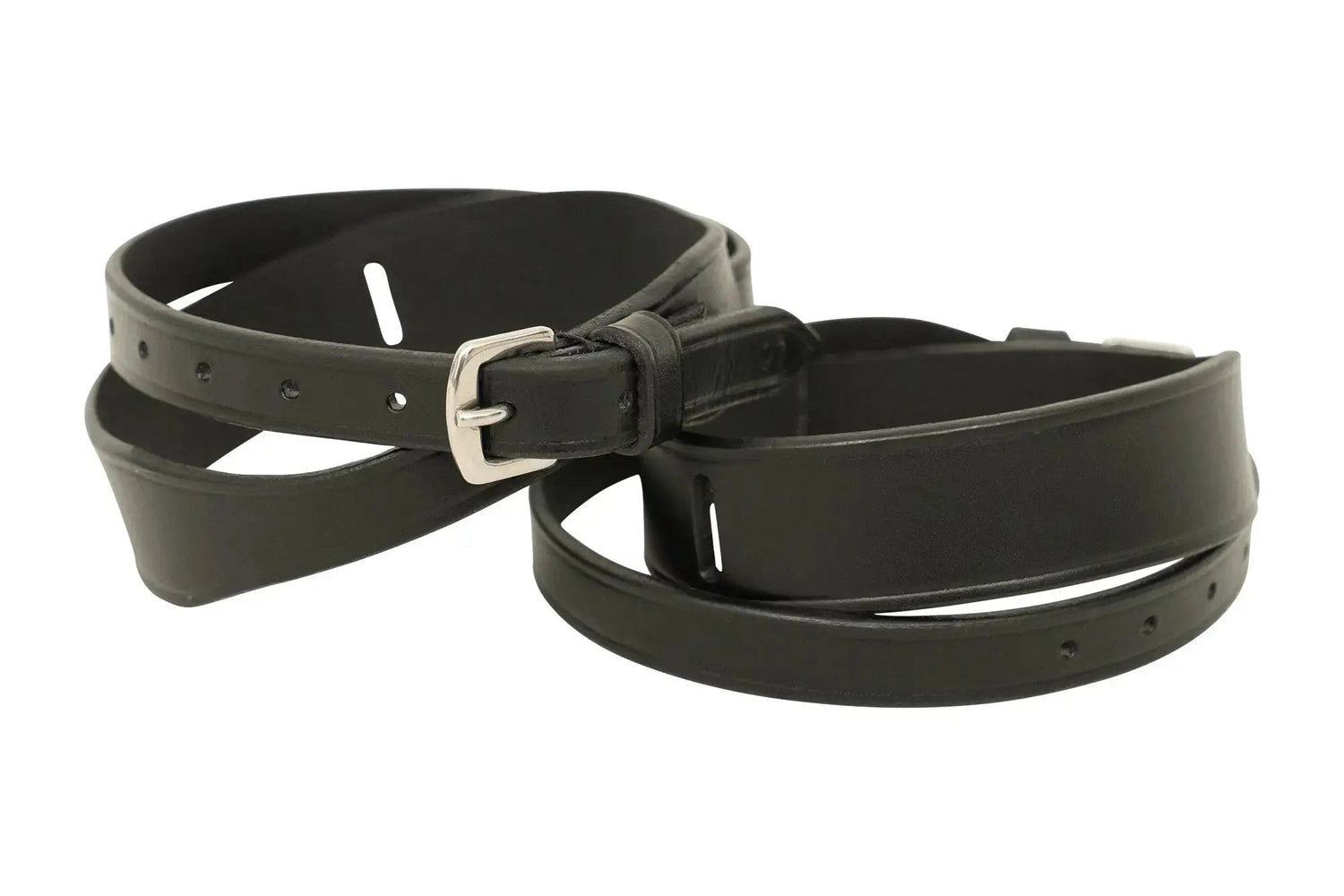 Huntley Equestrian Children's Black Leather Jodhpur Garter Straps