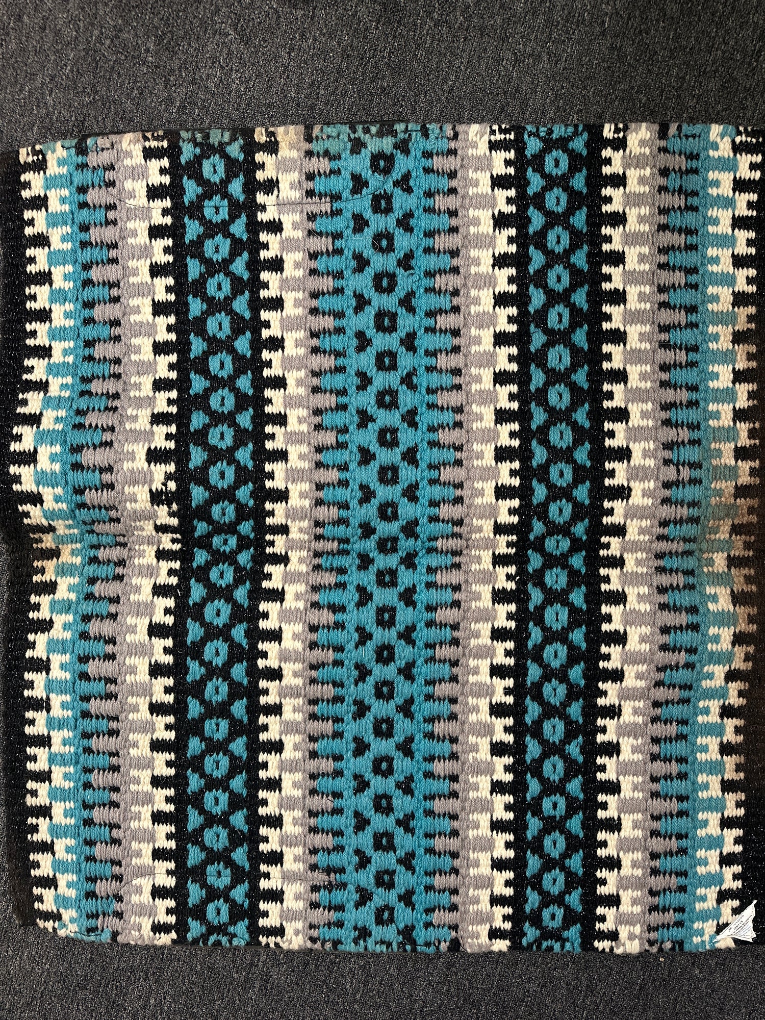 Saddle Pad - Western Turquoise / Black / Silver