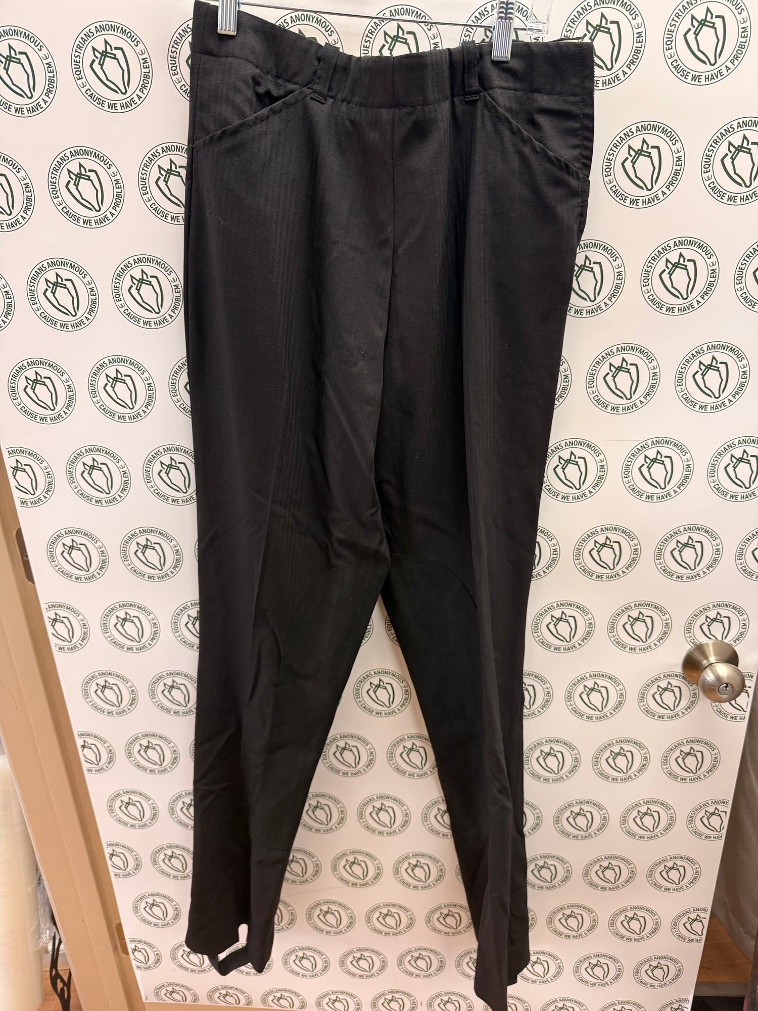 32R Waist Long Women's Saddle Seat Black JODS