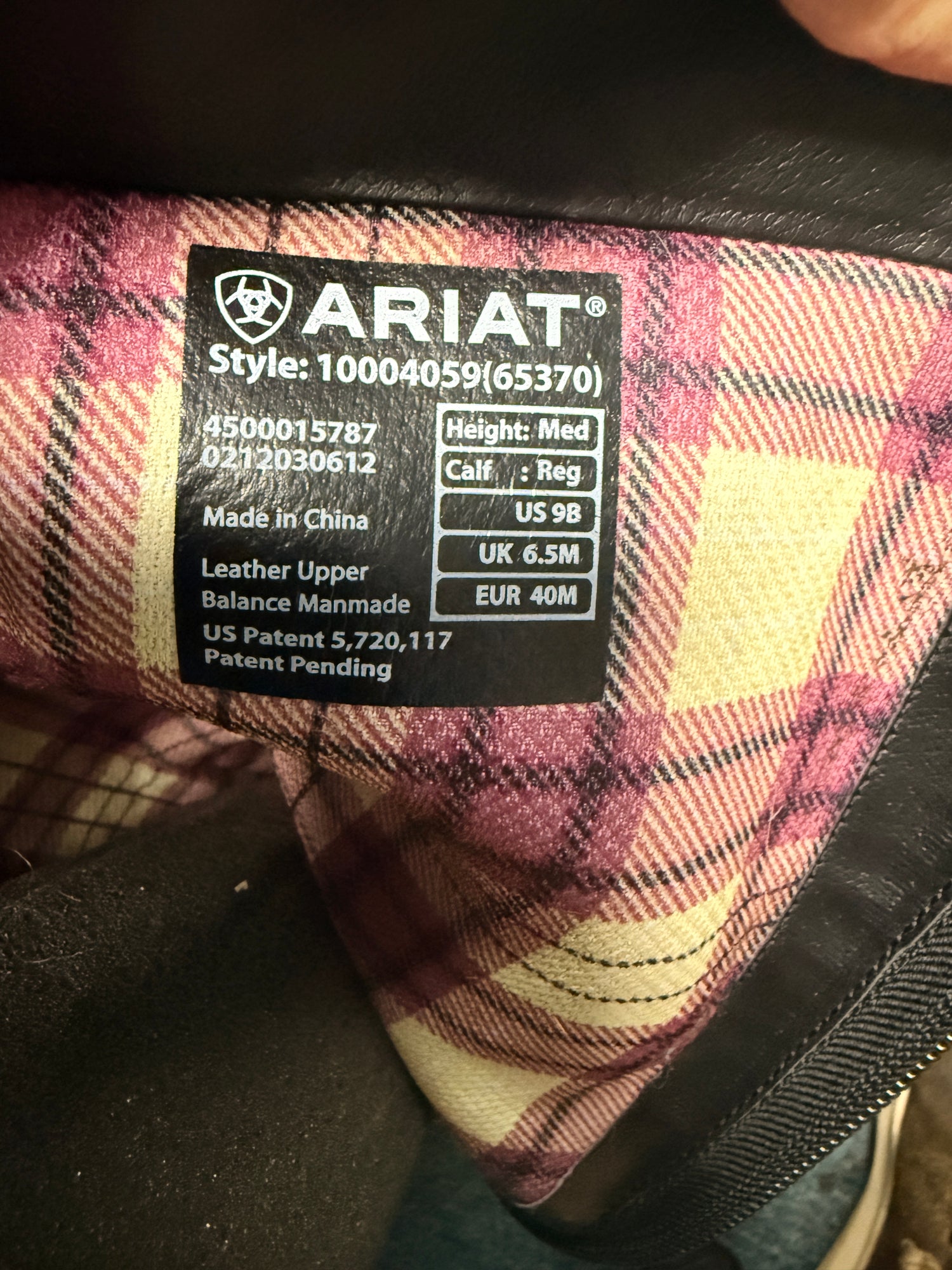 9B Women's Ariat Winter riding boots lined