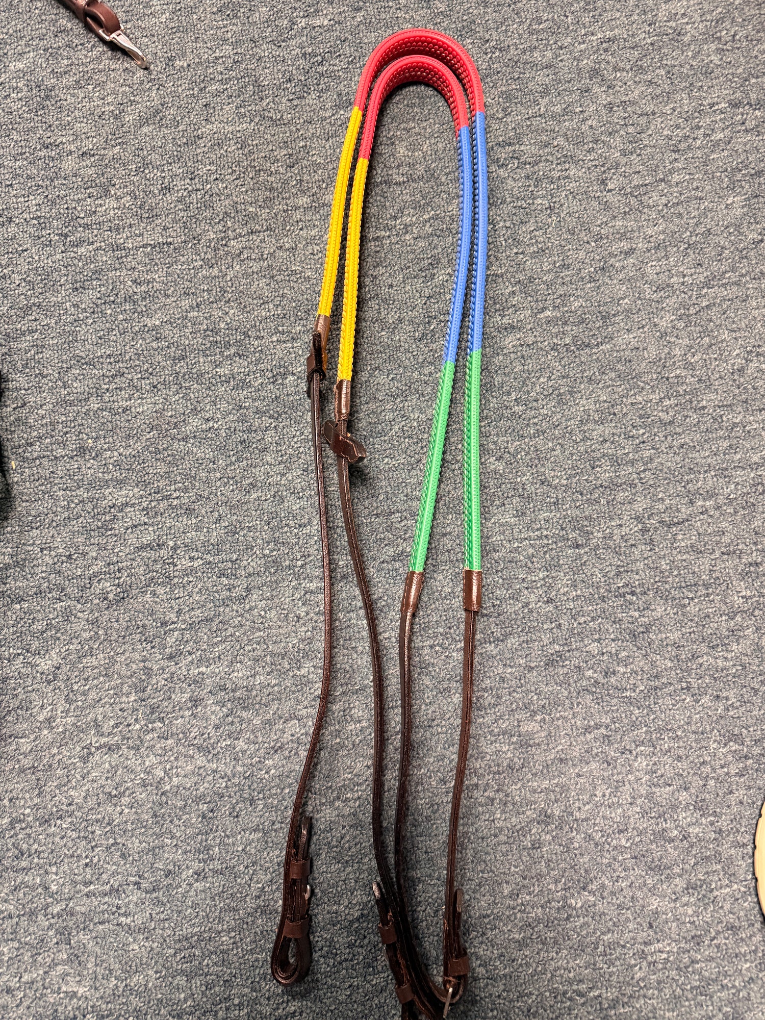English Rainbow Rubber reins