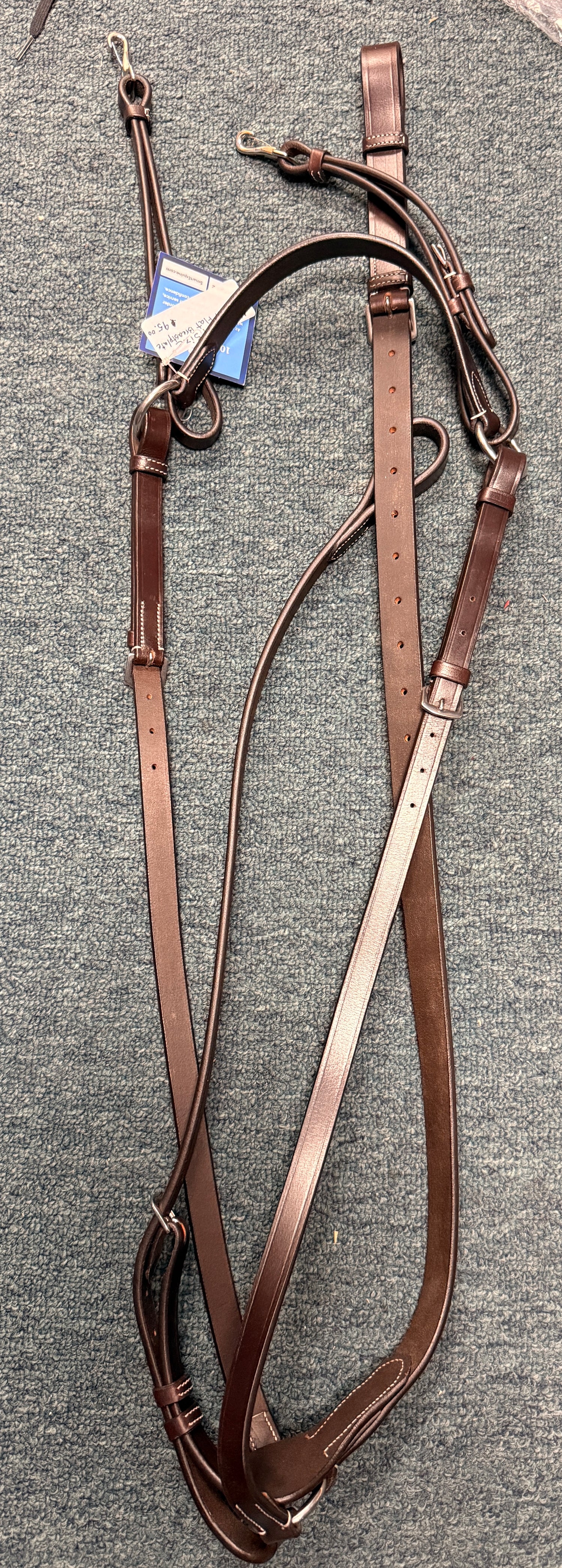 Plymouth Hunting 3 point breastplate dark brown full size