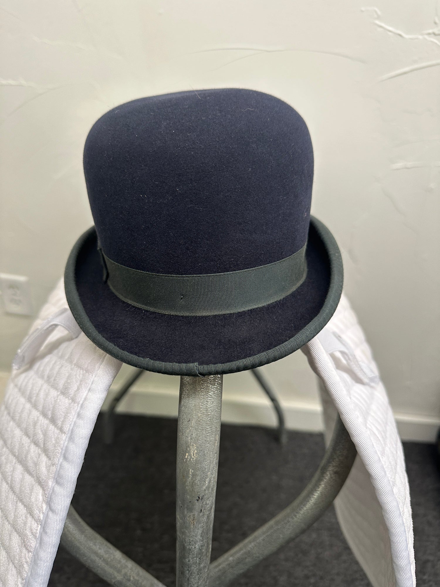 Navy Derby Bowler hat