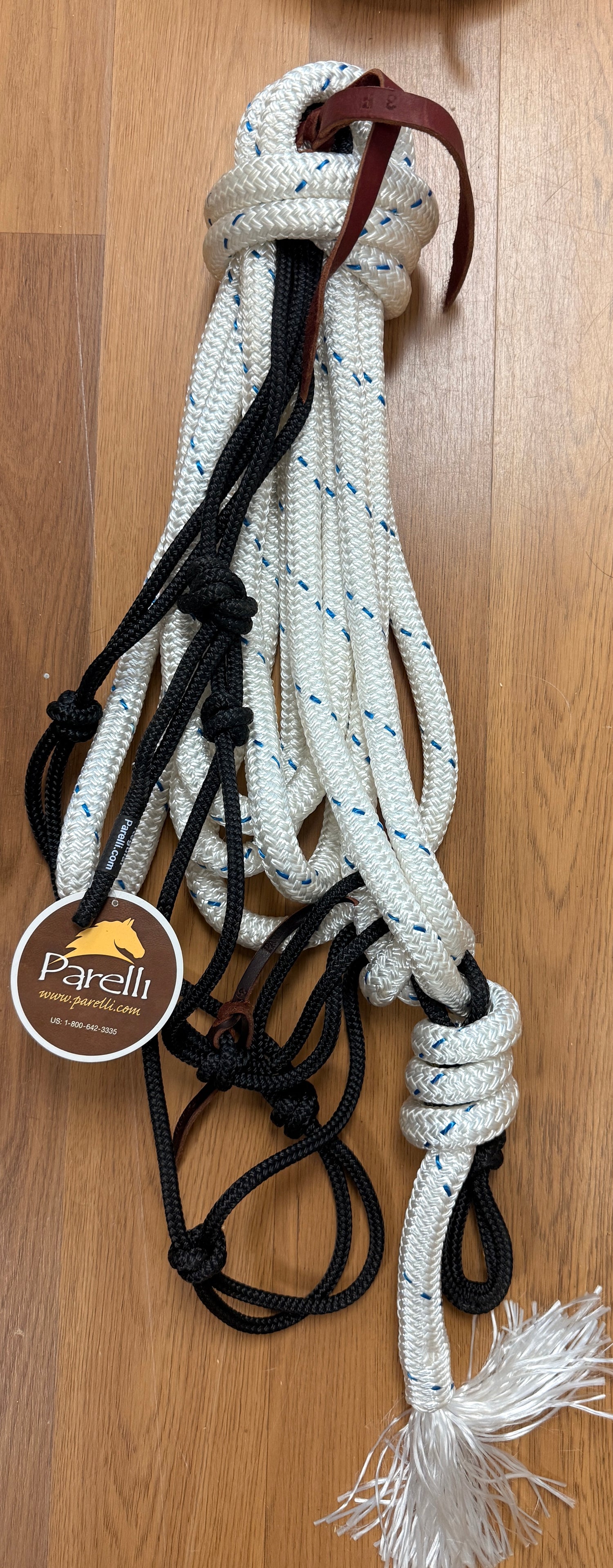 Parelli Natural Hackamore Size Horse Regular Black Natural Reins,