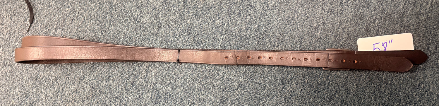 58" Collegiate Dk brown Stirrup Leathers