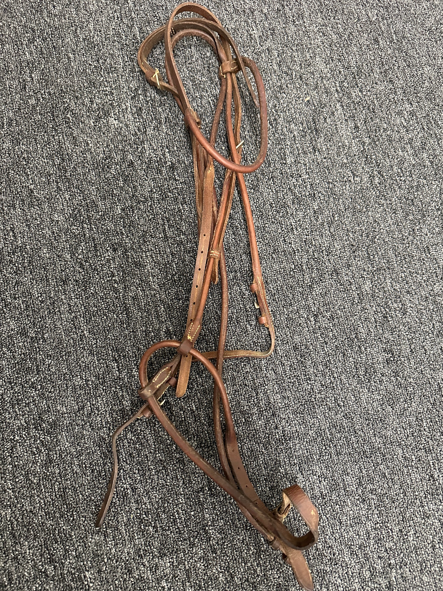 Bridle - Rolled Brown Leather Bridle for COB