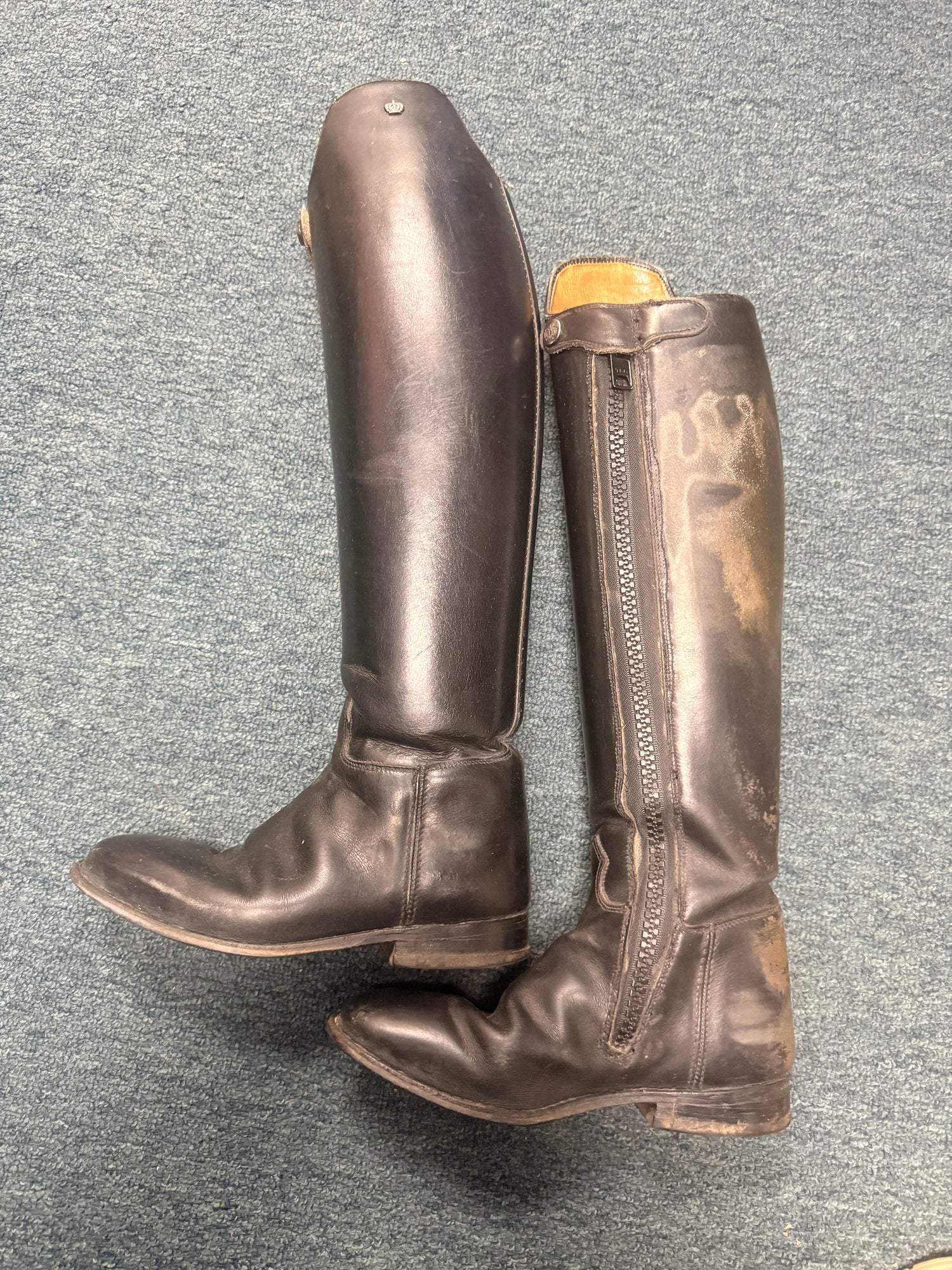 6.5B Womens Königs Dress boots Black with front inside zipper