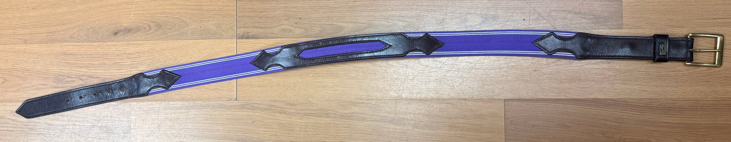 34" - 38" Tredstep Purple and brown leather belt