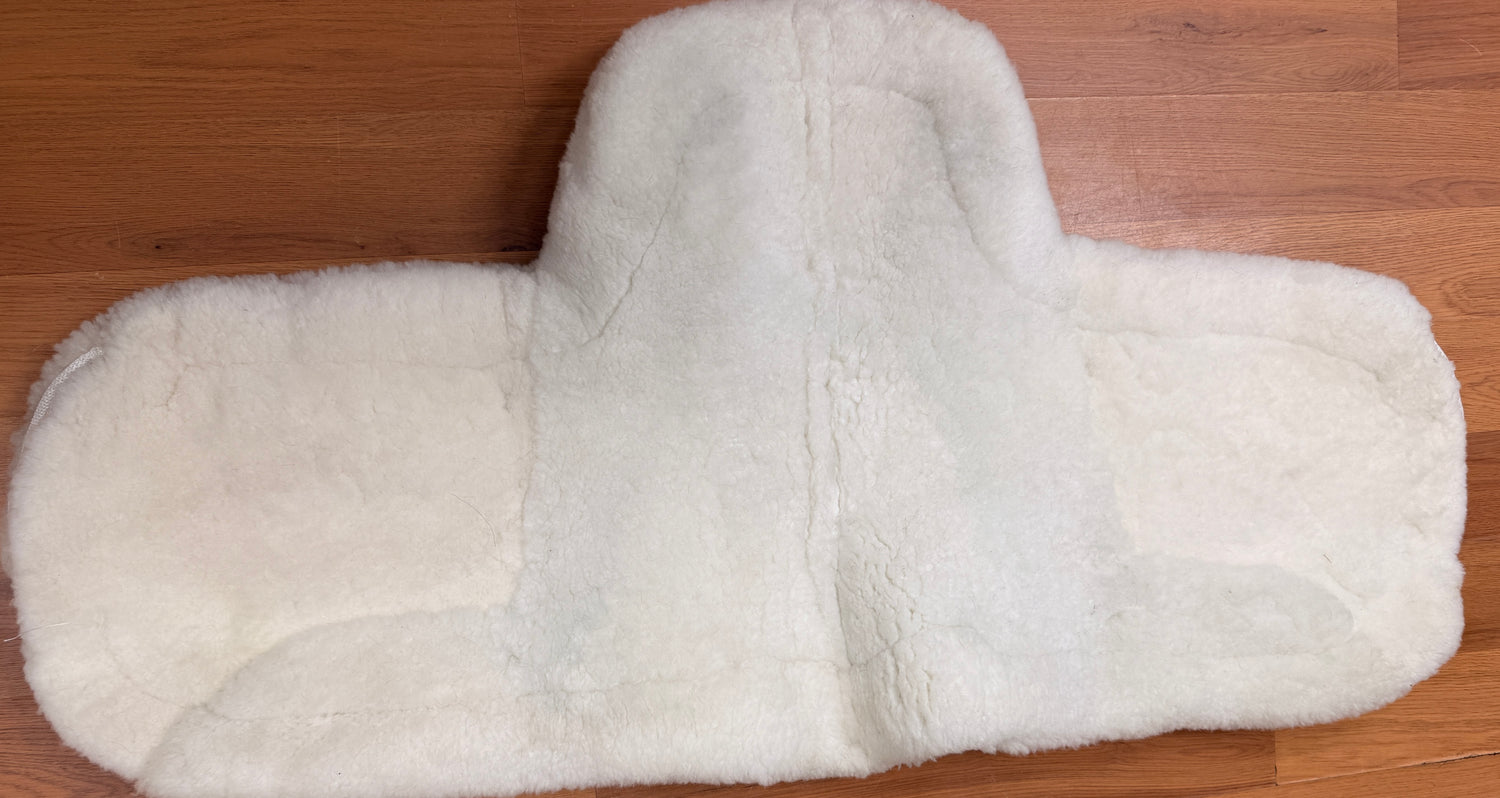 16" Shaped White Dressage thick Dover Saddle Pad