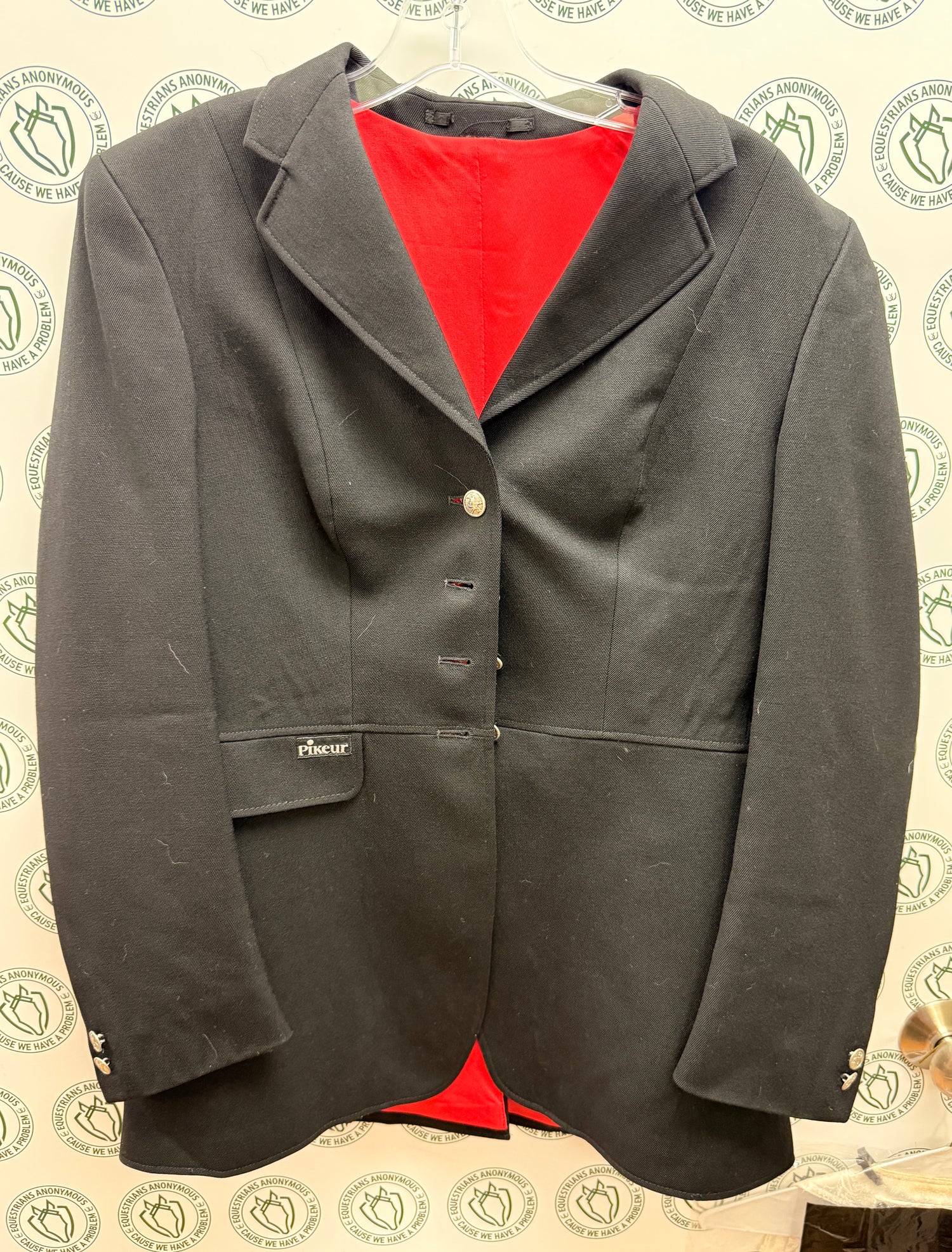 12 Women's Pikeur Black 4 Button Dressage coat
