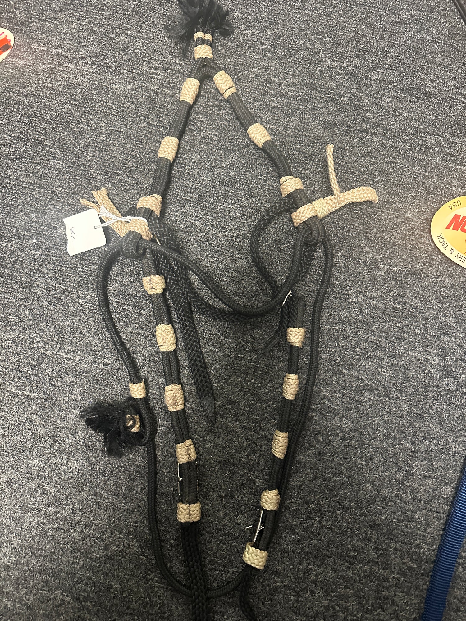 Black and Cream western head stall