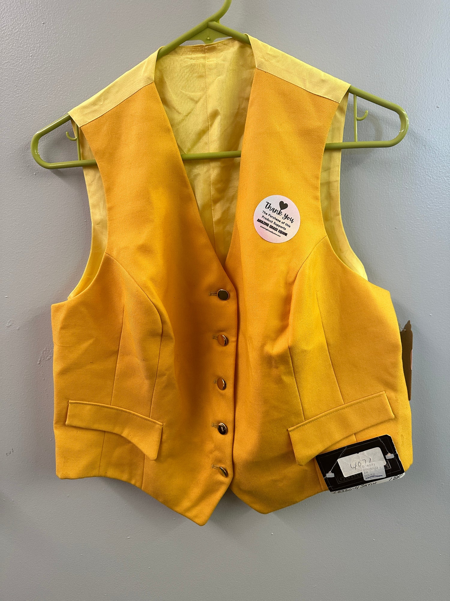 Women's Yellow Hunt Vest