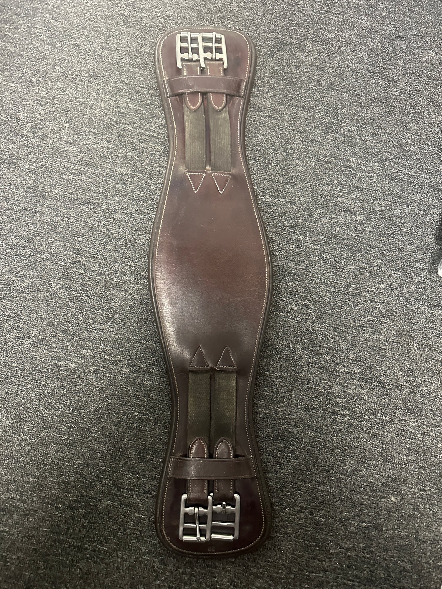 26" Brown Leather wide dressage Girth