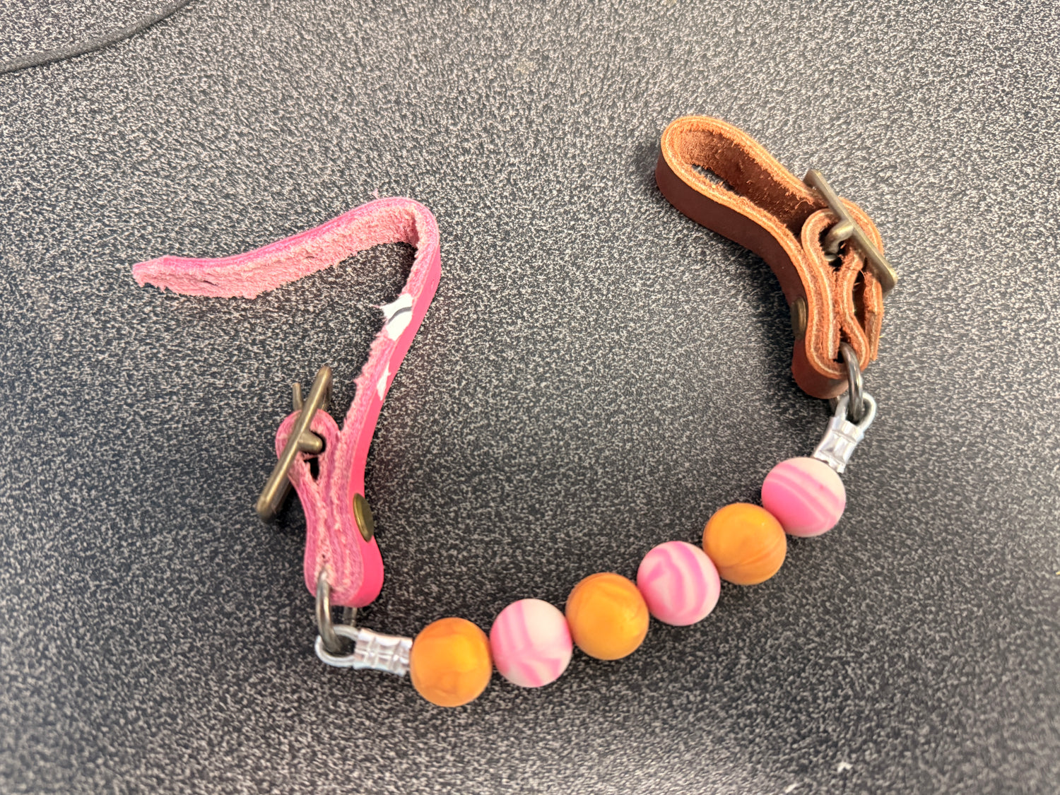 Leather and Silicone Roller curb straps