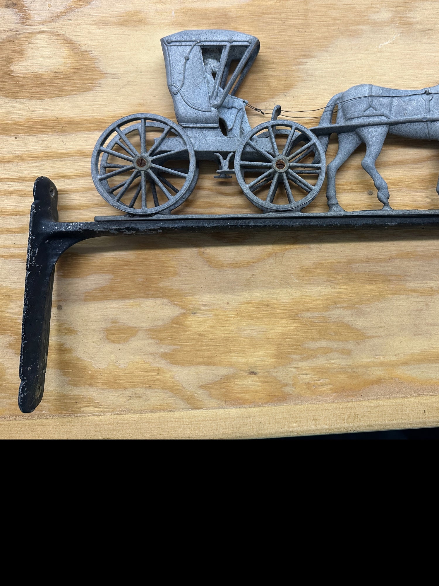 Cast Iron Horse and Carriage Sign Hanger