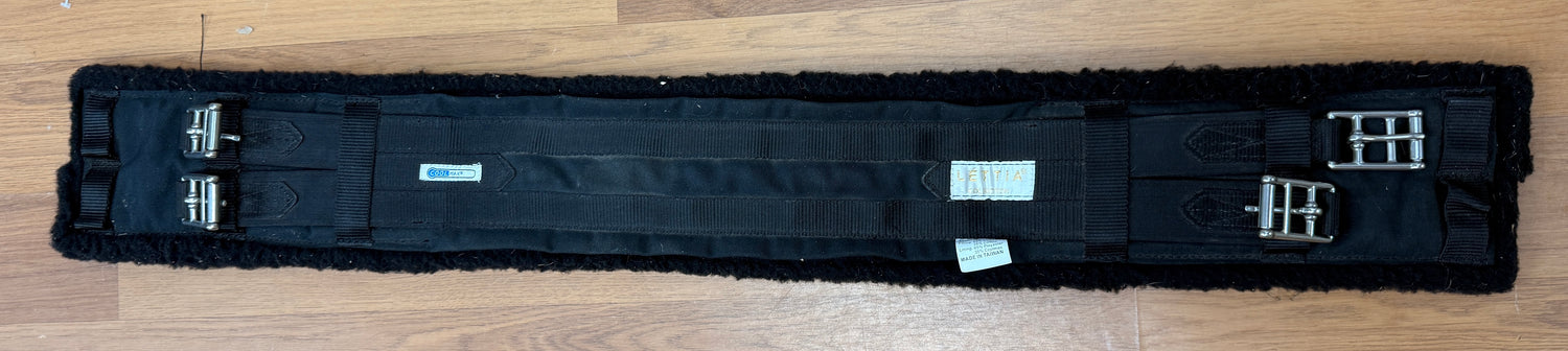 34" Lettia Black Fleece Coolmax English Girth