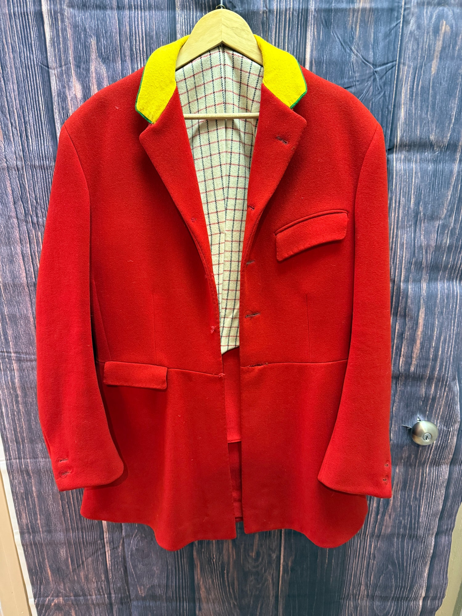 Scarlet Tattersall Lined Hunt Coat