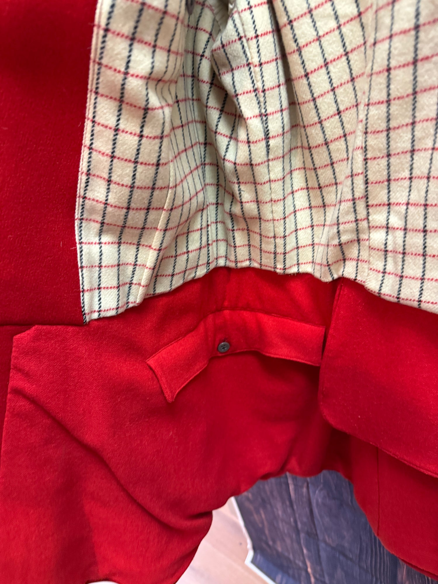 Scarlet Tattersall Lined Hunt Coat