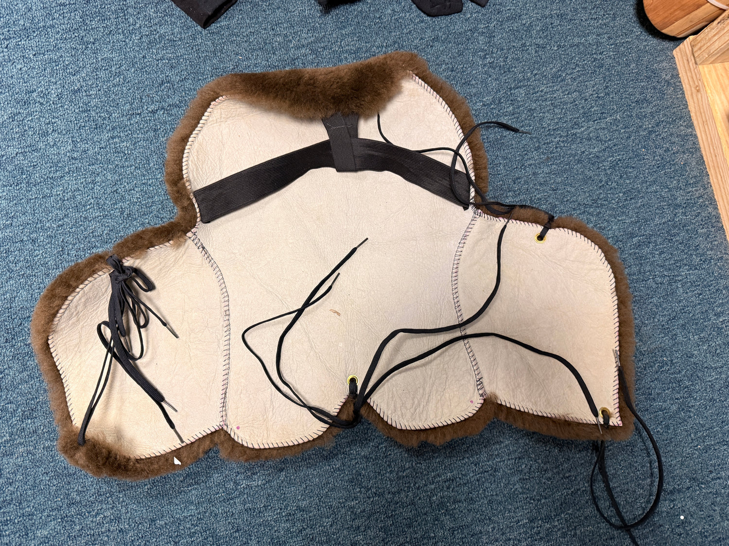 Brown Sheepskin Seat Cover for Saddle