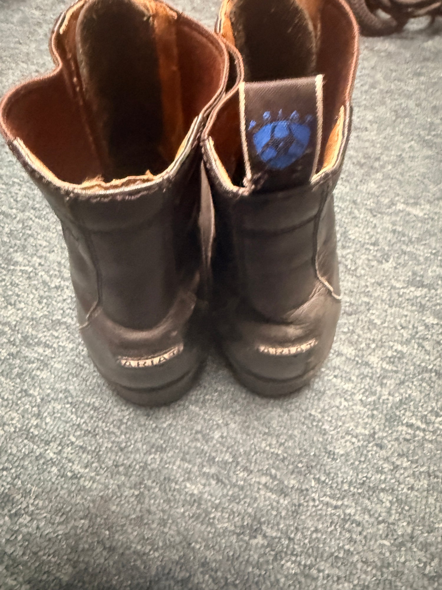 9.5D Men's Ariat Black Zip Paddock Boots