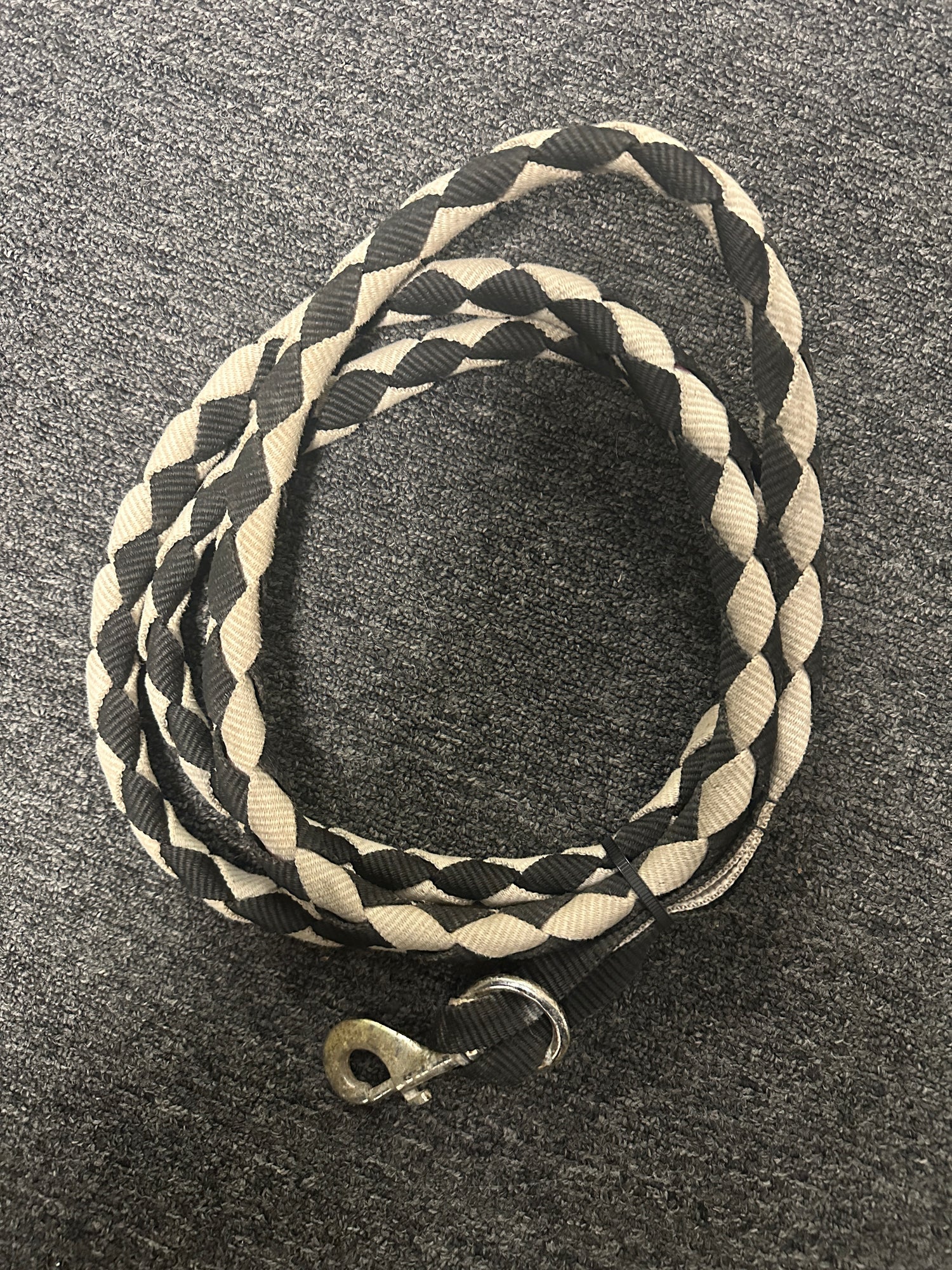Black and white lead rope