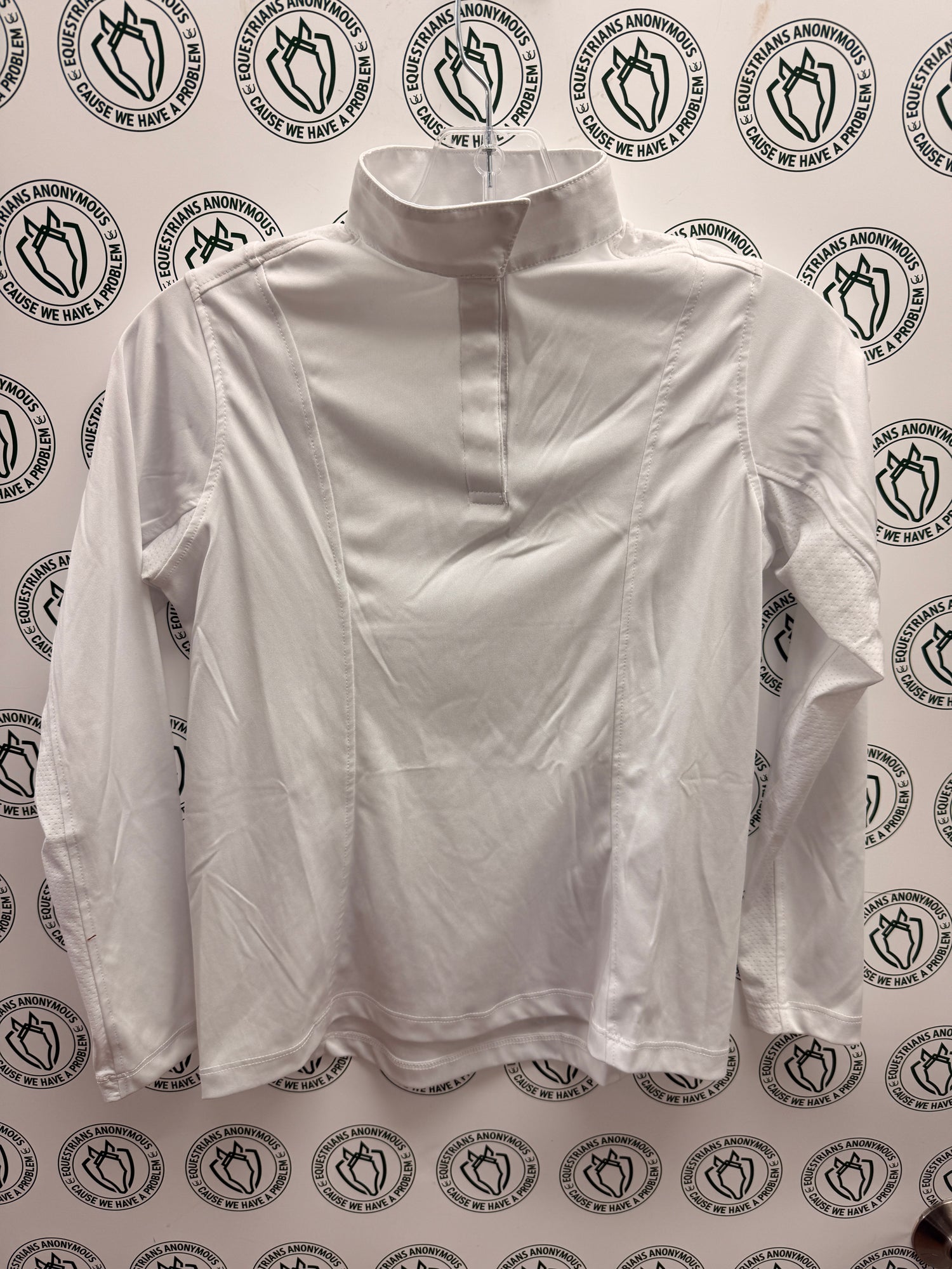 L Youth Riding Sport LS Show Shirt White
