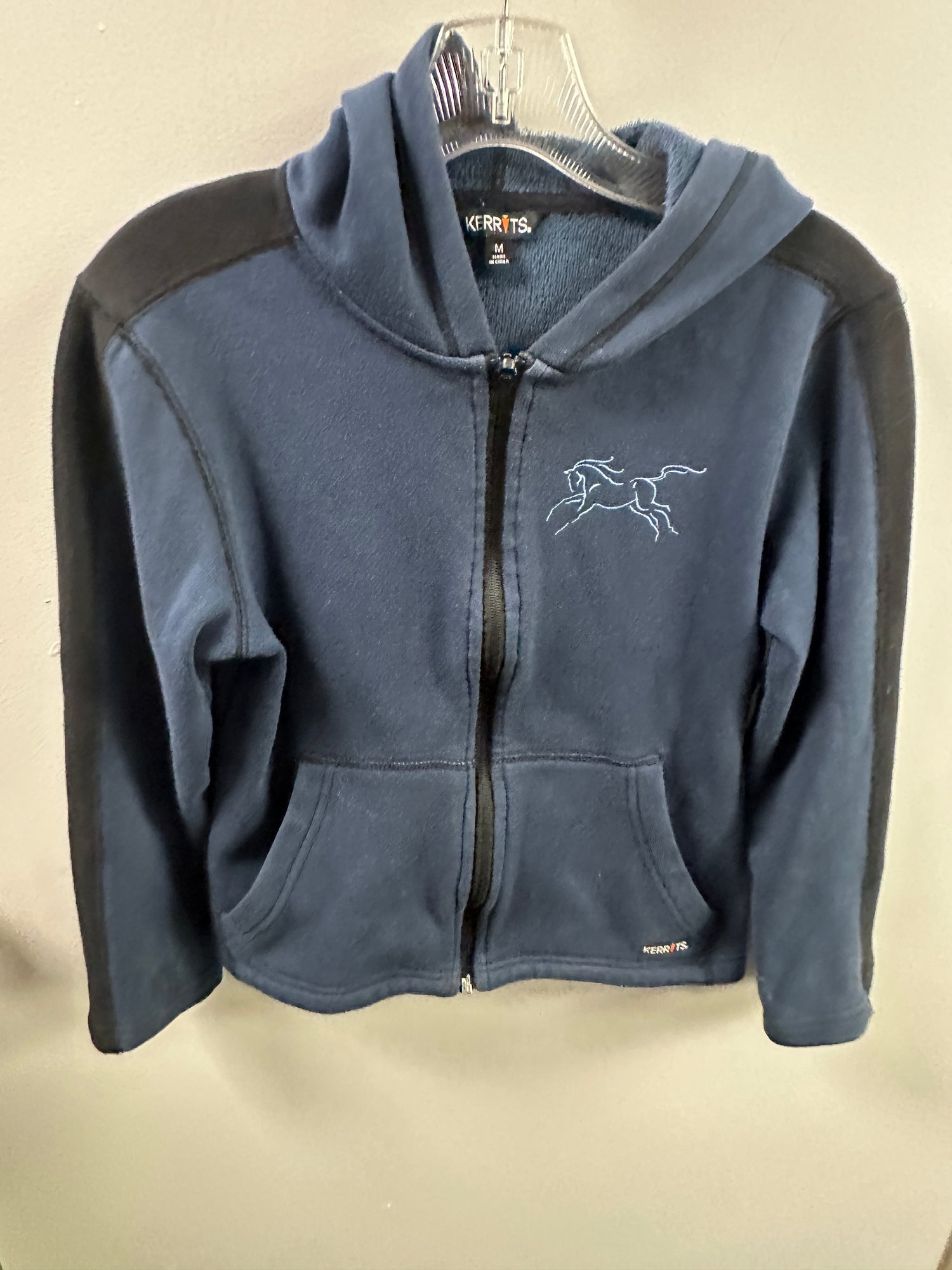 M Youth Kerrits Navy Sweatshirt with hood