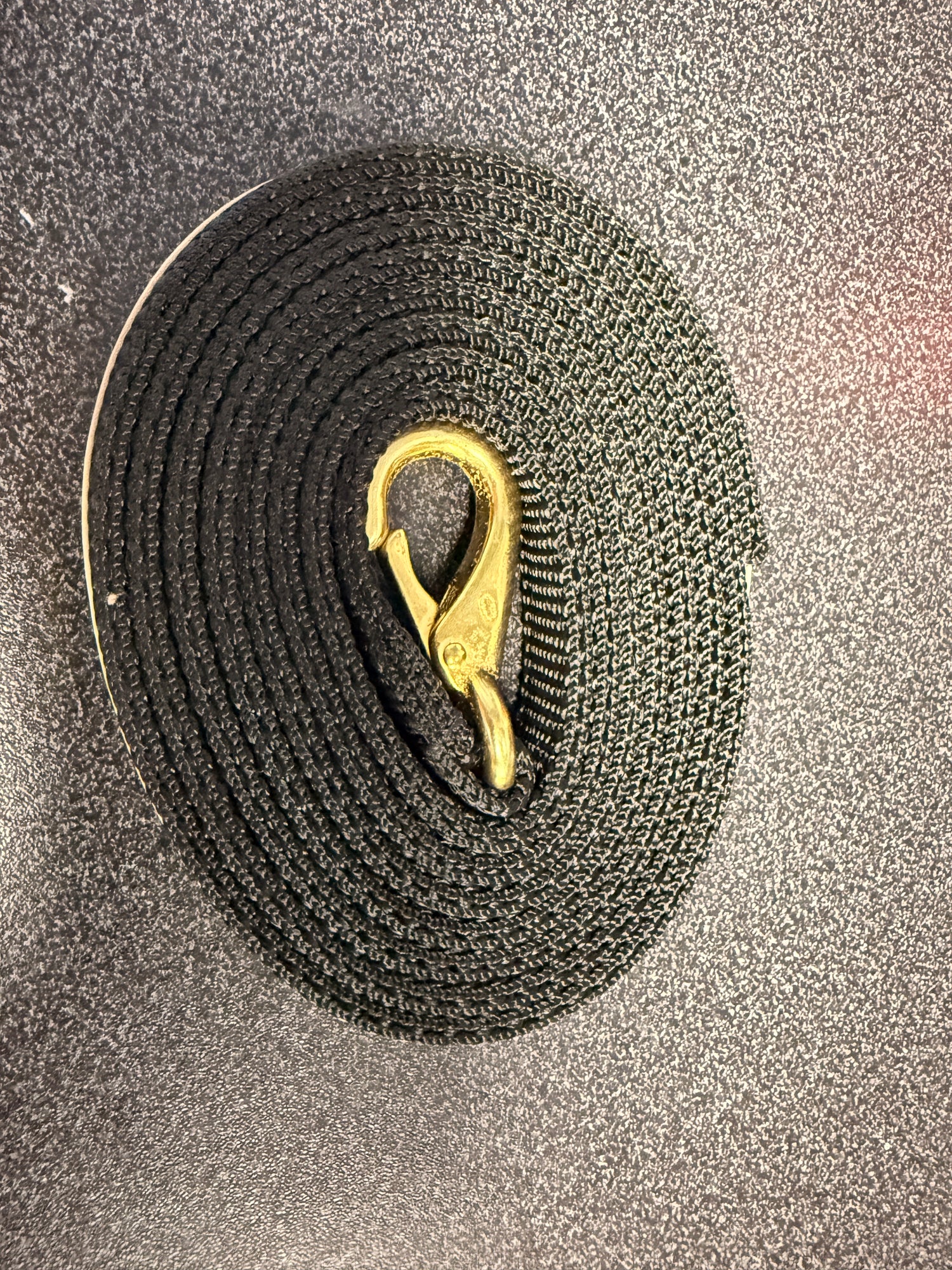 Zephyr Black Nylon Show Lead with Brass clasp