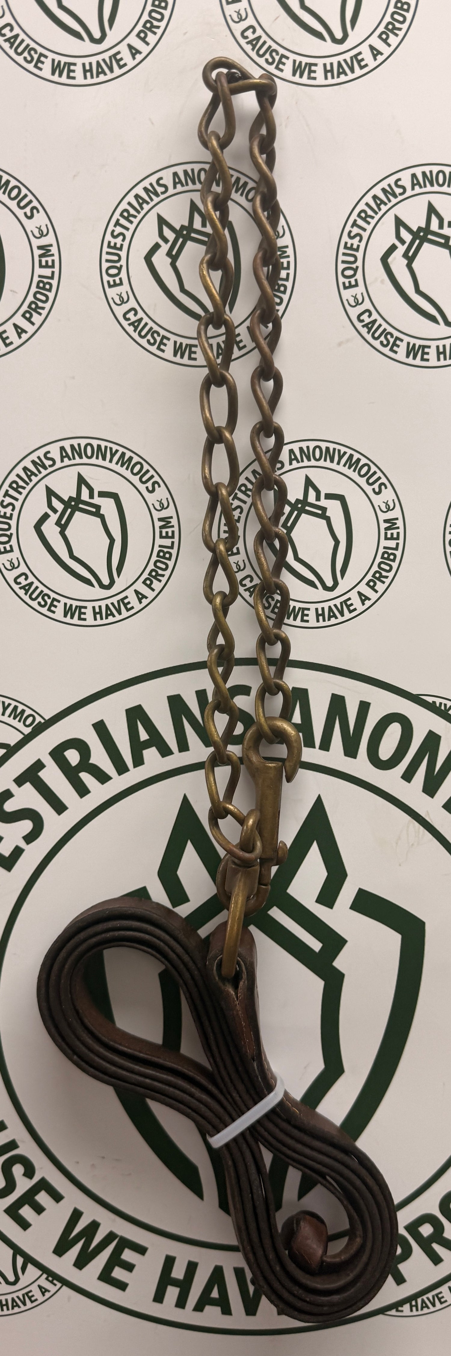 Leather and brass horse lead