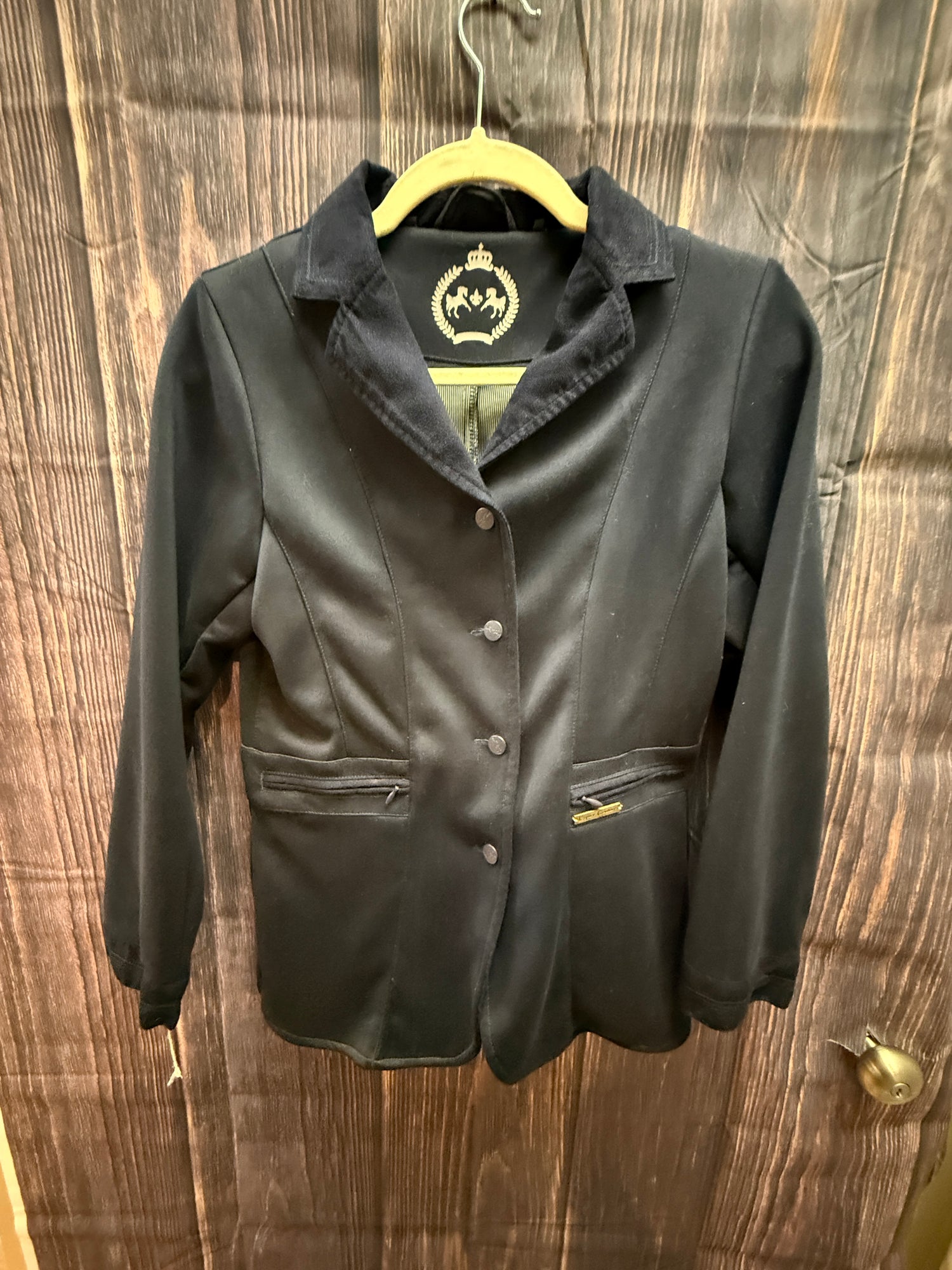 16Y Dressage 4 Button Show Coat zip inside Navy