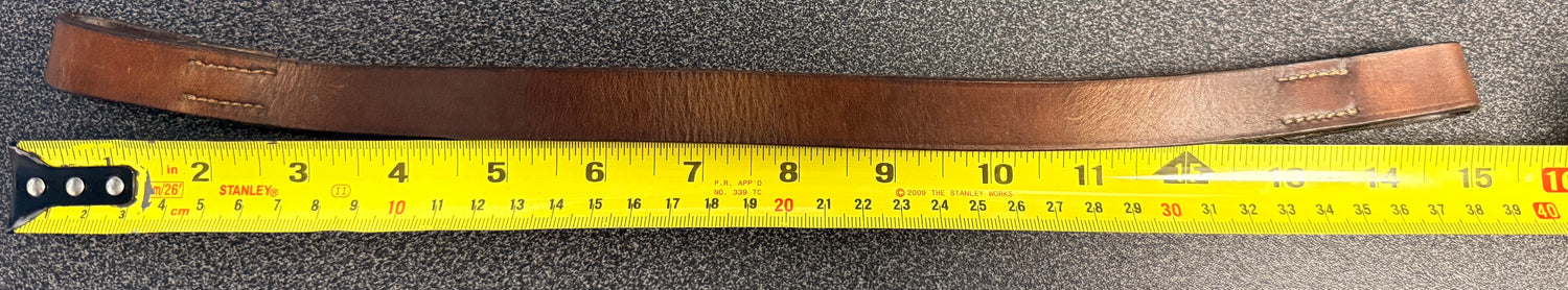 Flat Leather Brow Band Havana 15" x 1.2"