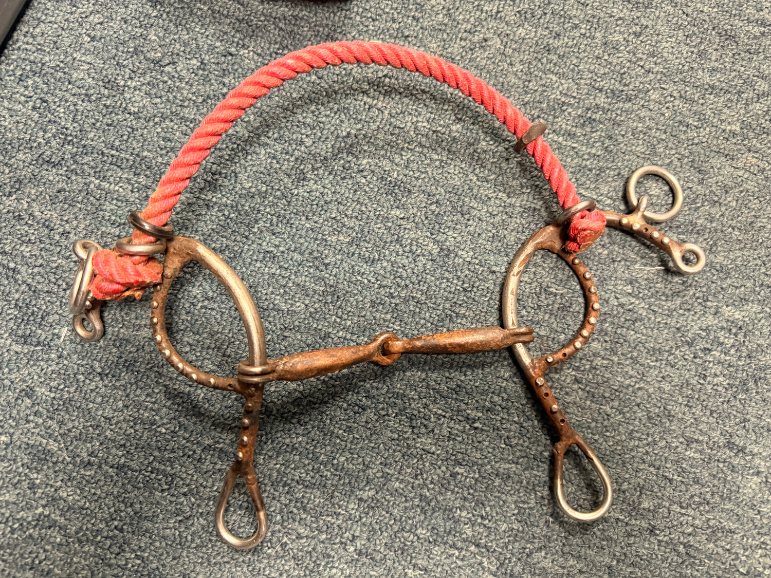 5.25" Western single jointed Rope noseband sweet iron bit