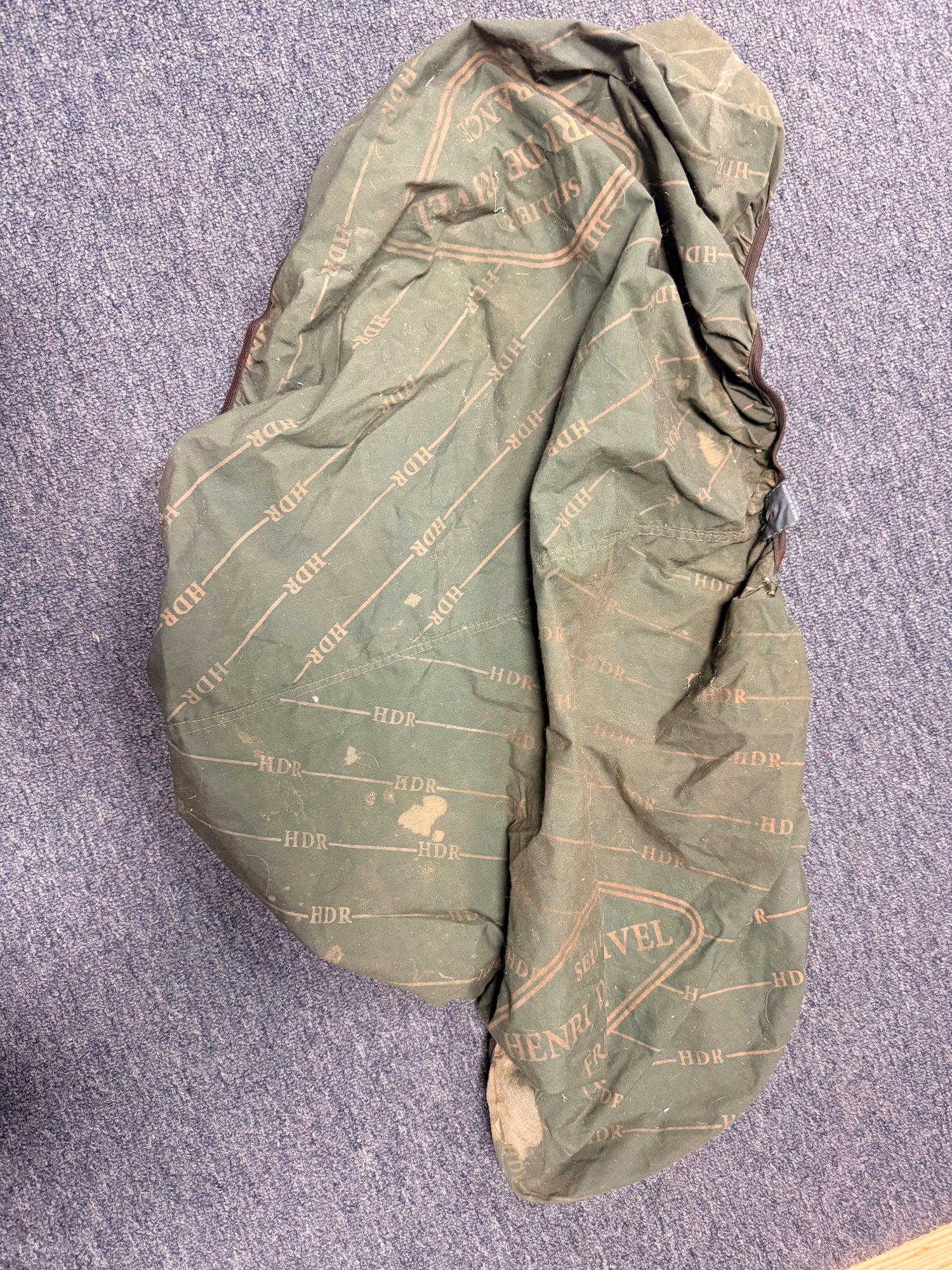 Green HDR English Saddle Dust Cover